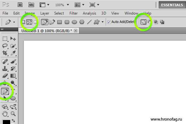 Как пользоваться пером в фотошопе