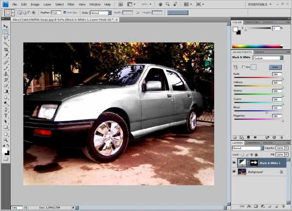 Как сделать фотошоп возле машины