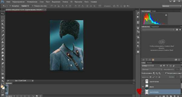 Как вставить фото в фон в фотошопе