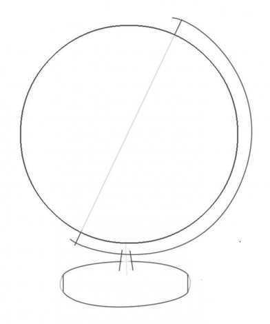 Как нарисовать глобус карандашом поэтапно для детей легко и просто