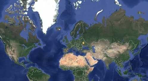 Интерактивная карта высот мира