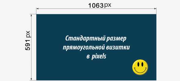 Какой размер визитки в пикселях