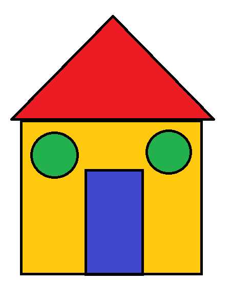Рисуем домик с детьми 3 4