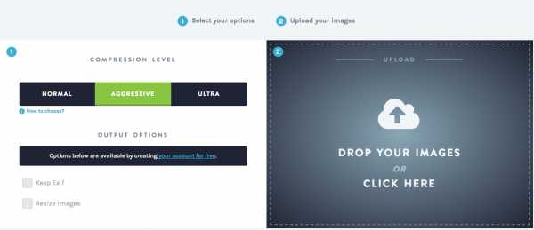 Онлайн сервис для сжатия фото
