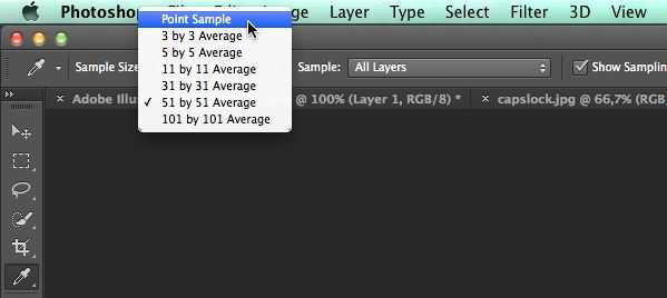 Не работает пипетка в фотошопе